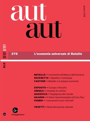 cover image of Aut Aut 378